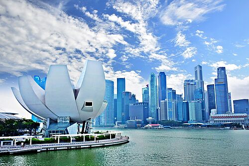 Blick auf Singapore