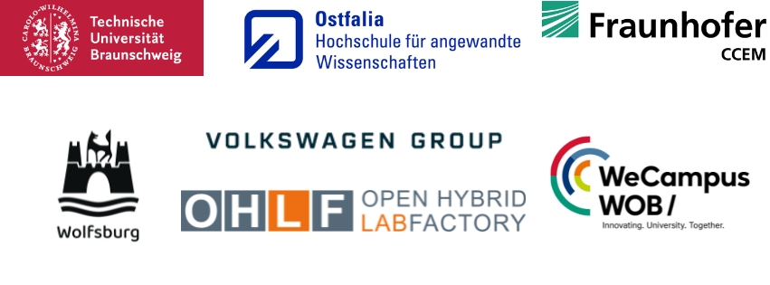 Logos der Partner der Summer School des Campus Wolfsburg auf weißem Hintergrund. 