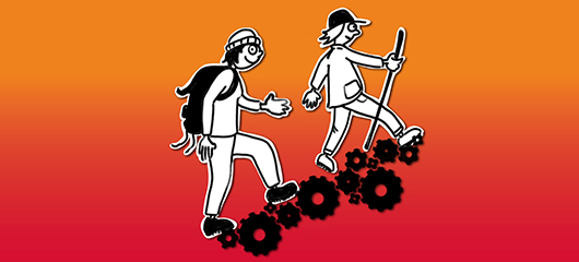 Dekorativer Zweck - Lehrkräfte wandern
