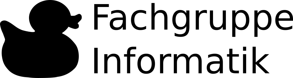 Logo der Fachgruppe Informatik in Form einer Ente 
