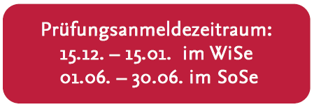 Prüfungsanmeldezeitraum für die Studiengänge am Department Sozialwissenschaften