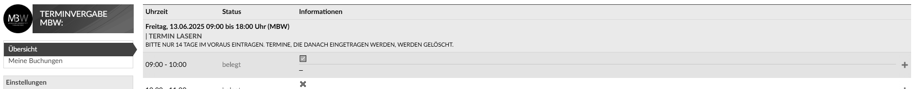 Terminplanung