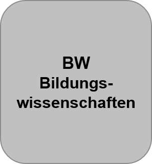 graues Feld mit Titel BW Bildungswissenschaften
