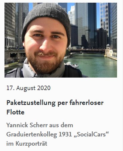 GRK Social Cars Doktorand Y. Scherr