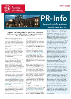 Titelblatt PR-Info Dezember 2023