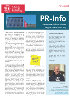 Titelblatt PR-Info Januar - März 2025