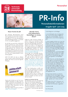 Titelblatt PR-Info April - Juni 2025
