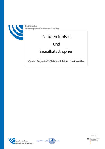 Naturereignisse und Sozialkatastrophen