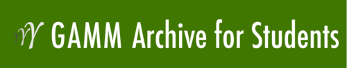 Gamm Archive for Students Logo