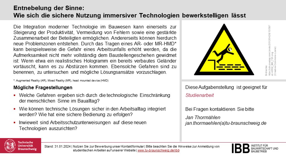 Sichere Nutzung immersiver Technologien