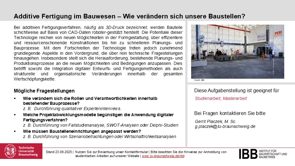 Additive Fertigung im Bauwesen – Wie verändern sich unsere Baustellen? 