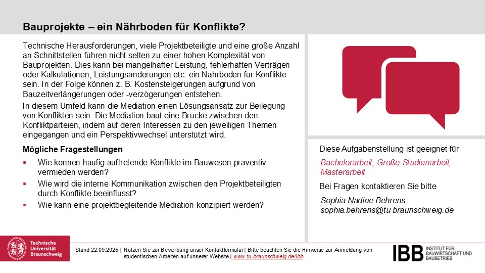 Bauprojekte – ein Nährboden für Konflikte?