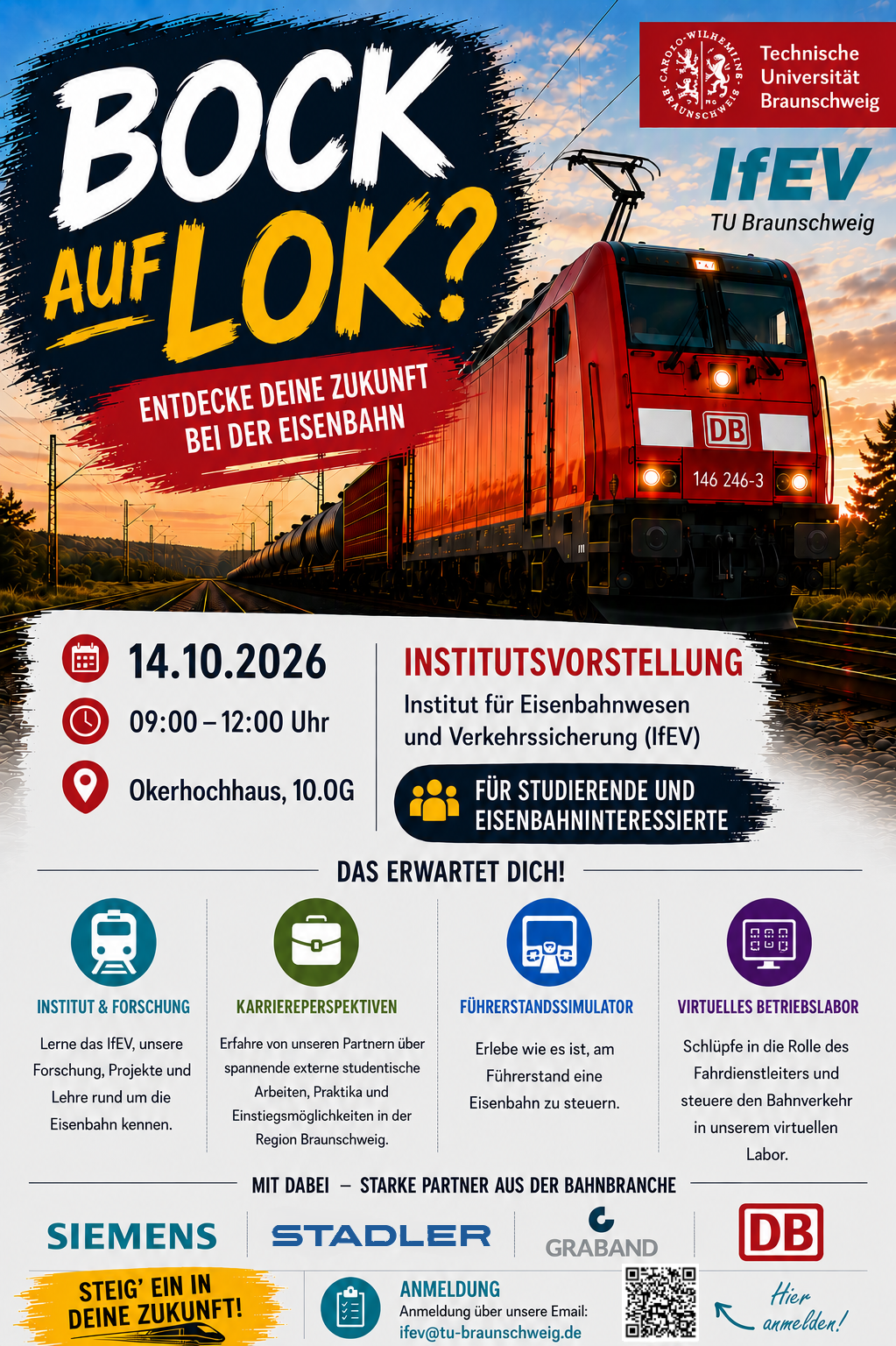 Flyer Bock auf Lok