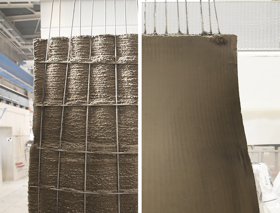 double curved wall produced through SC3DP