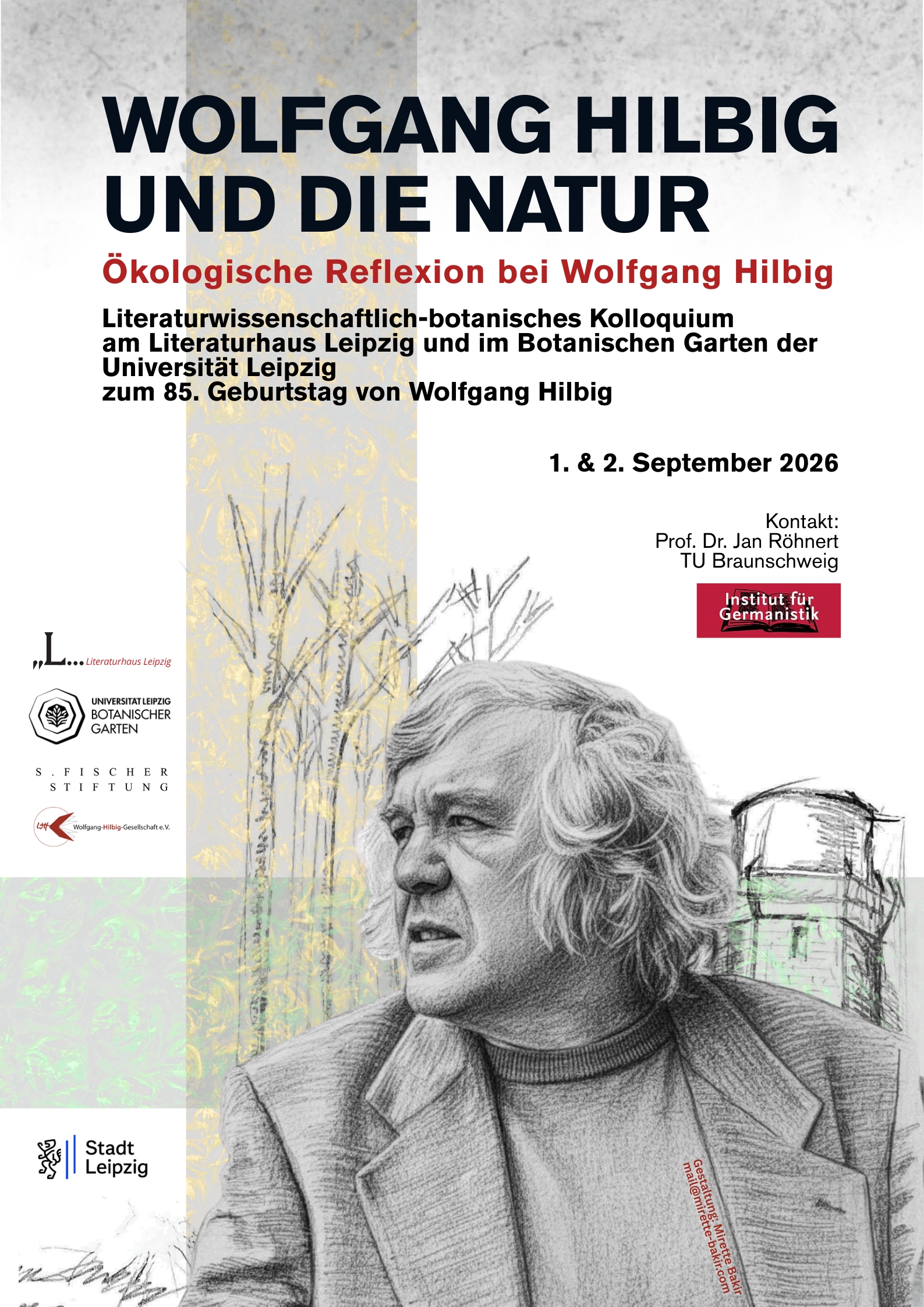 Veranstaltungsplakat der Tagung ‚Wolfgang Hilbig und die Natur‘.