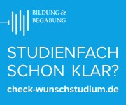 Studienfach schon klar? Check Wunschstudium