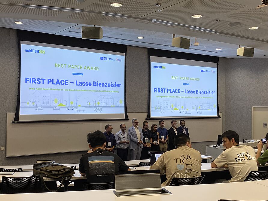 Best Paper Award  for Dr.-Ing. Lasse Bienzeisler