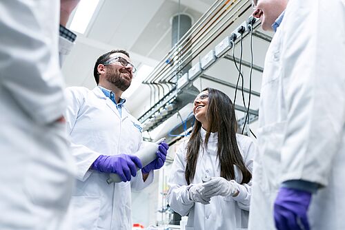 Group of researchers in the laboratory