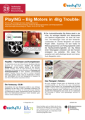 Poster vom Tag der Lehre: [PlayING – Big Motors in ›Big Trouble‹]