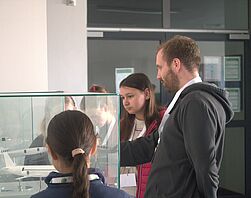 The interested students are introduced to the world of aviation