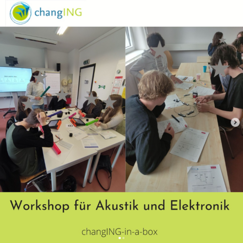 Schüler*innen beim Akustik Workshop