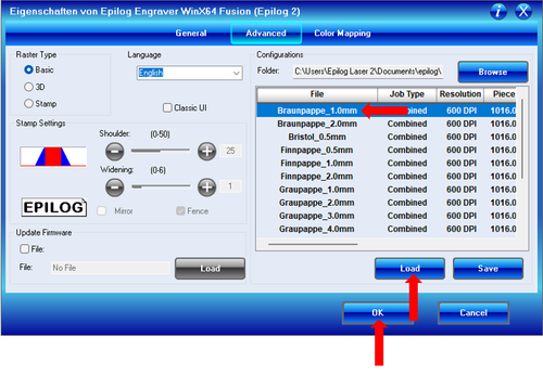 Epilog Laser Material