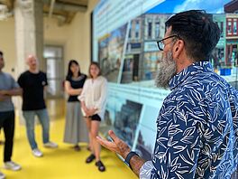 Jesus Lara introducing himself to the team.