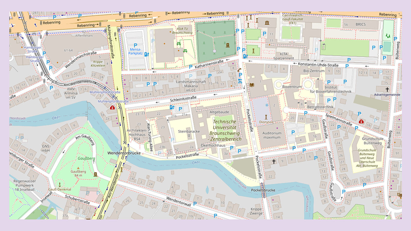 Map of Braunschweig preview image for Open Street Map
