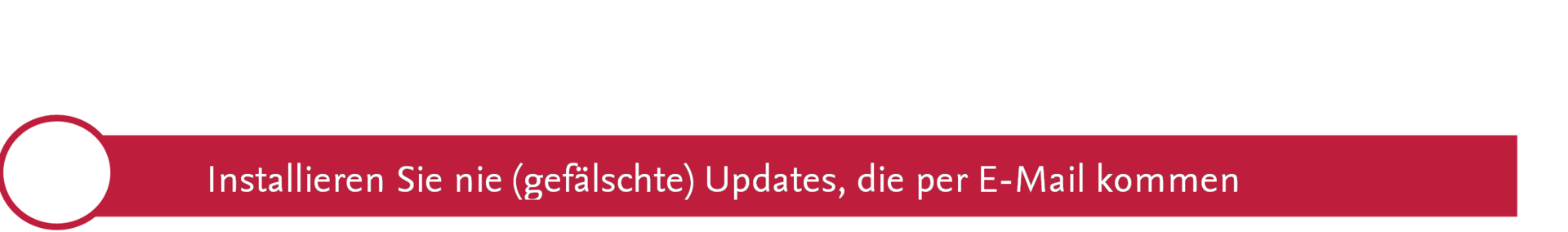 Installieren sie nie Updates die per E-Mail kommen