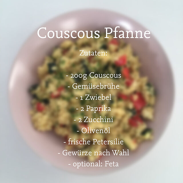 HEALTH4YOU TU BS Couscous Pfanne