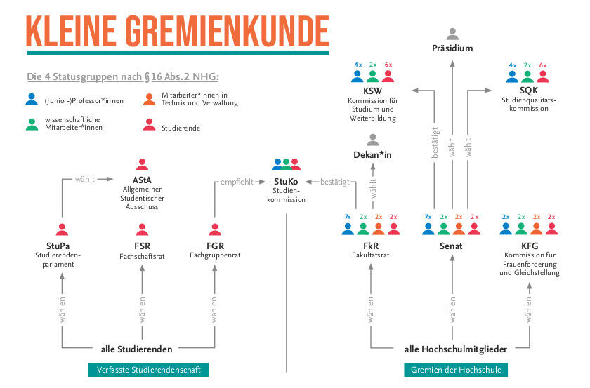 Organigramm der Hochschulpolitik