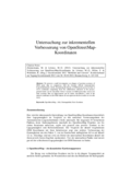 Artikel zum Thema der inkrementellen Verbesserung von OSM Daten in BRaunschweig