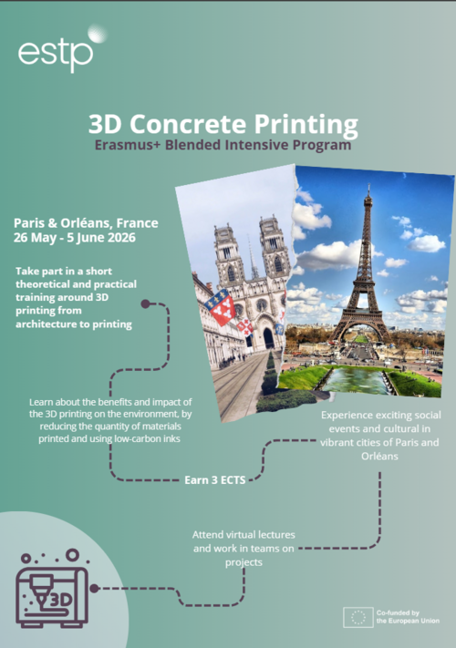 3D Concrete Printing Eramsus+ Blended Internsive Program