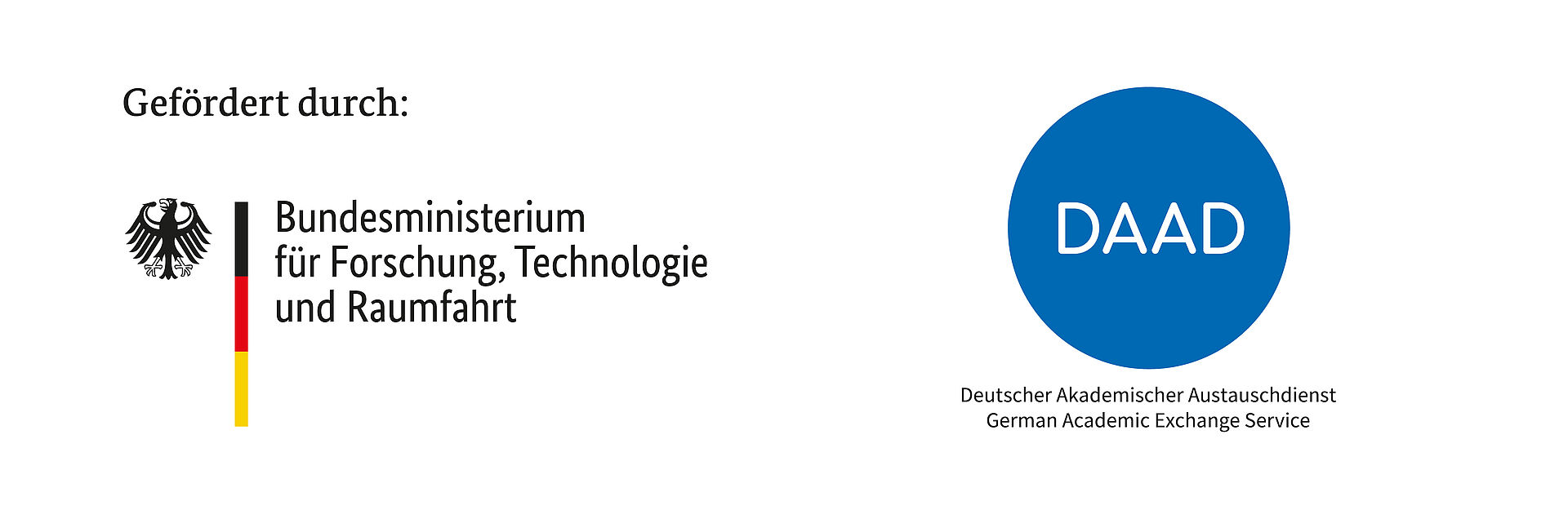 Kombiniertes Logo des DAAD und des Bundesministeriums für Forschung, Technologie und Raumfahrt.