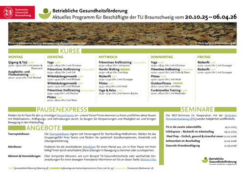 Programmflyer Wintersemester 2025/2026