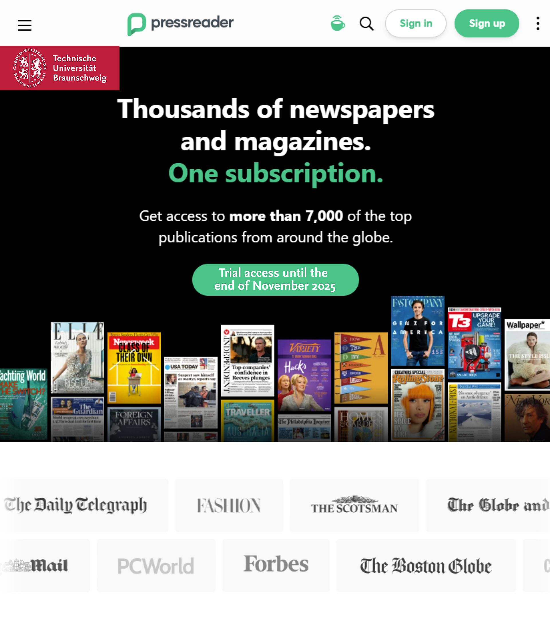pressreader test access until the end of November 2025