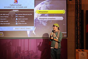 Ein Referent vor seiner Präsentation