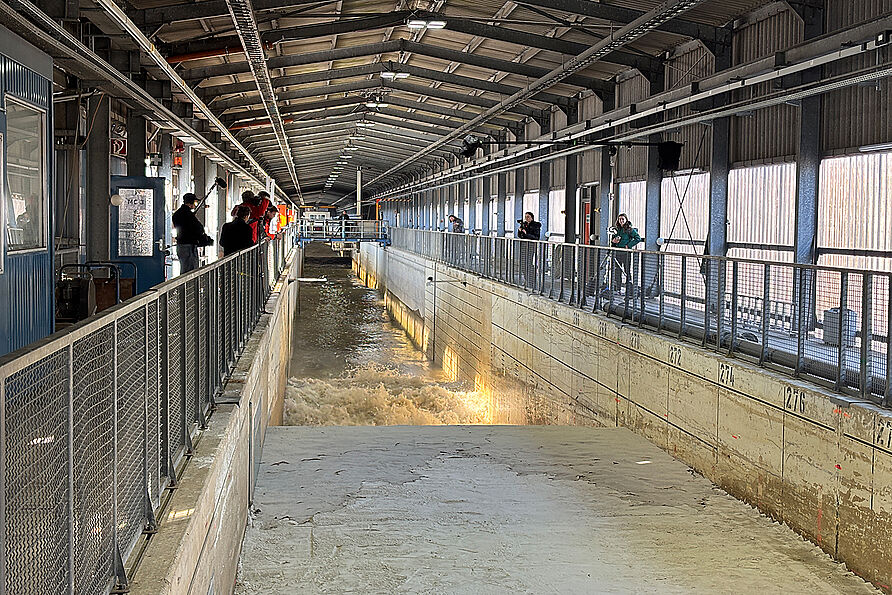 Rund 450 Tonnen Sand wurden für die Düne im GWK+ verbaut. 