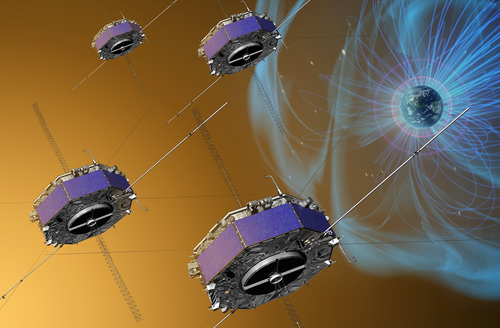 Artist depiction of MMS spacecraft