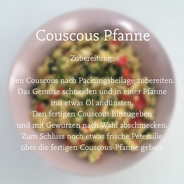 HEALTH4YOU TU BS Couscous Pfanne