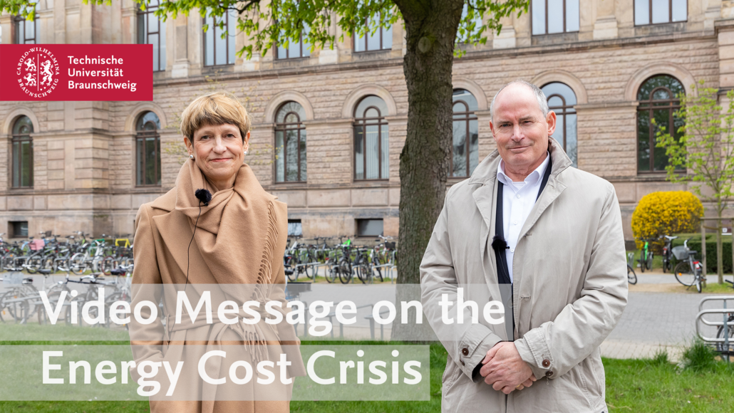 In the winter of 2022/2023, the TU Braunschweig was able to save a lot of additional energy. President Angela Ittel and Vice-President Dietmar Smyrek express their sincere thanks to all TU employees for their commitment and active support with a video message and report on how they deal with additional burdens.