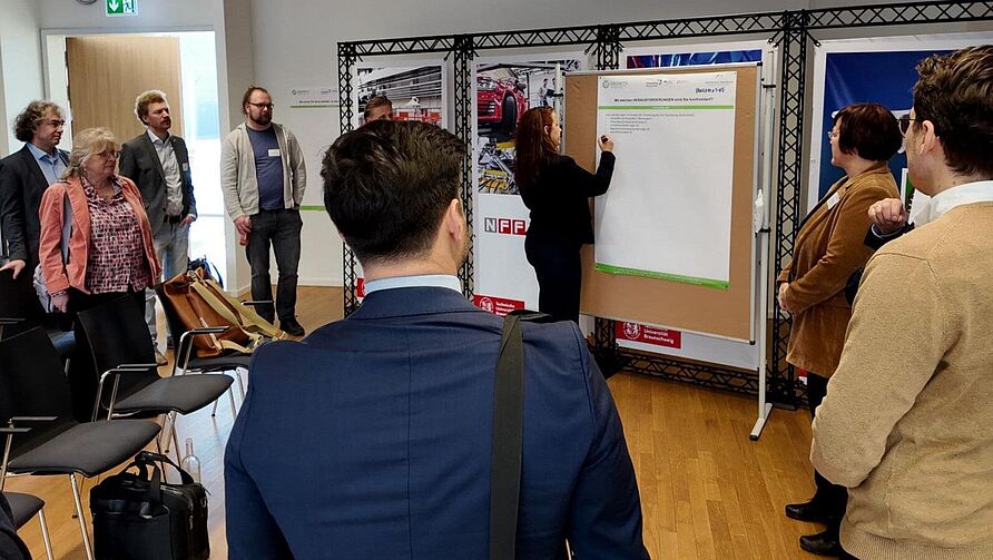 Workshop "Crossindustrial Supply Chain" am 5. März 2025 im NFF: Gruppenarbeit