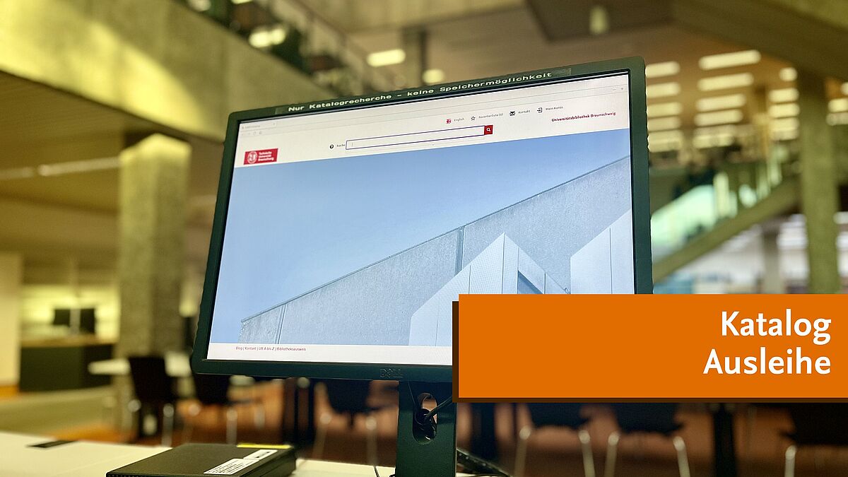 Bildschirm mit Katalog 