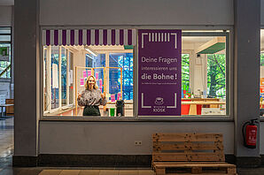 Foto zu dekorativem Zweck: Wissenskiosk im TU Altgebäude