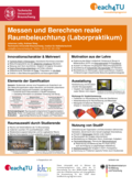 Poster vom Tag der Lehre: [Messen und Berechnen realer Raumbeleuchtung (Laborpraktikum)]