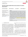 Does the energy transfer from Ar(1s) atoms to N2lead todissociation?