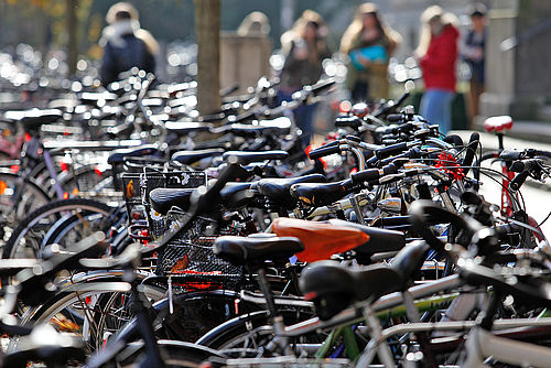 Bikes in front of the Historic Main Building