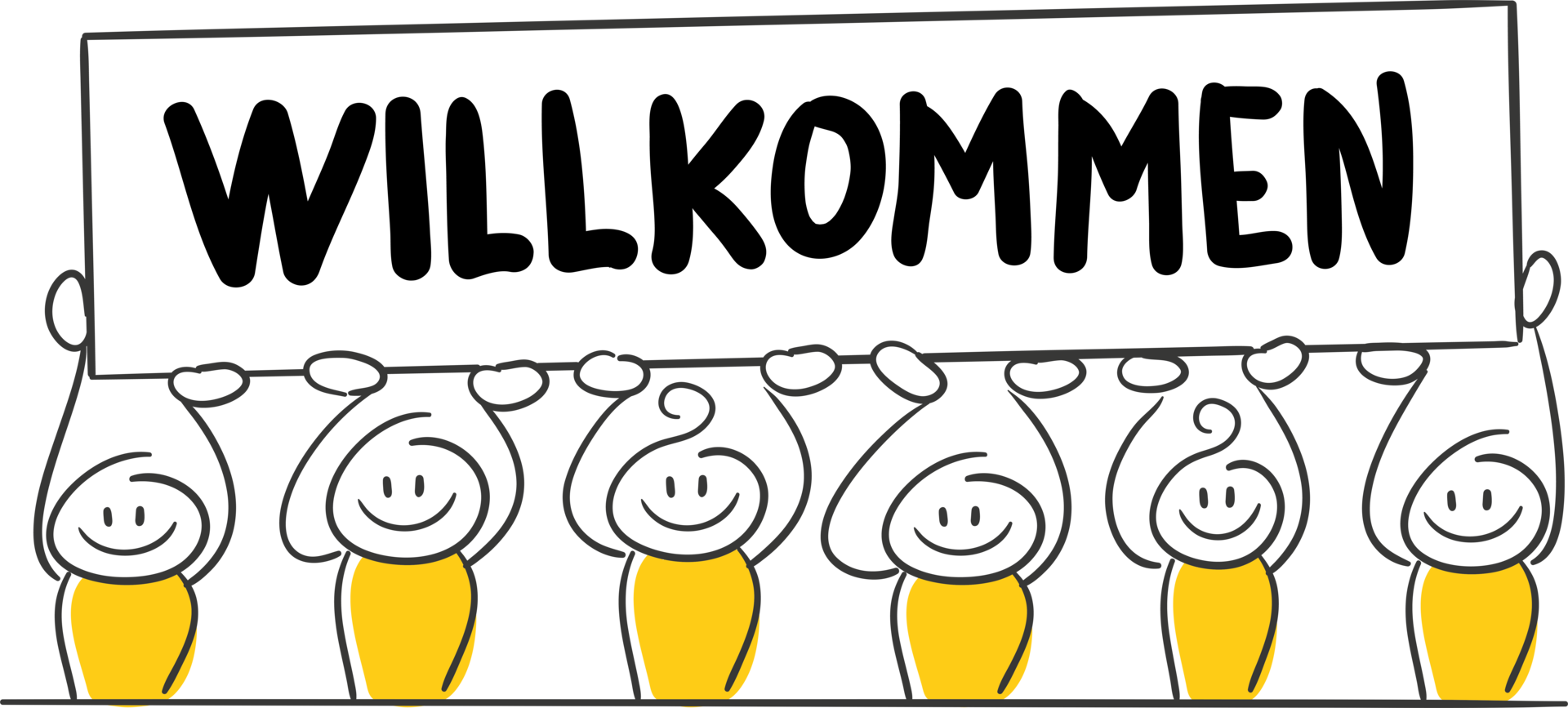 Bild mit Willkommenschild