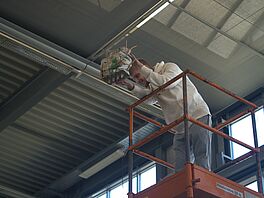 An egg about to drop