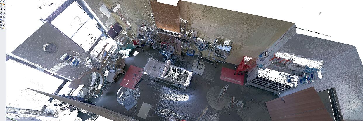 3D Scan eines Schockraums mit LIDAR Daten 